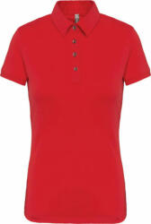 Kariban Női galléros póló Kariban KA263 Ladies' Short Sleeved Jersey polo Shirt -M, Red