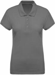 Kariban Női galléros póló Kariban KA210 Ladies’ Organic piqué Short-Sleeved polo Shirt -L, Storm Grey