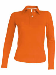 Kariban Női galléros póló Kariban KA244 Ladies' Long-Sleeved polo Shirt -L, Orange