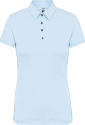 Kariban Női galléros póló Kariban KA263 Ladies' Short Sleeved Jersey polo Shirt -XL, Sky Blue