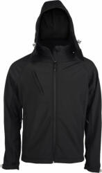 Kariban Férfi kabát Kariban KA413 Men'S Detachable Hooded Softshell Jacket -4XL, Black