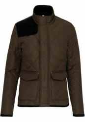 Kariban Férfi kabát Kariban KA6126 Men'S Quilted Jacket -2XL, Mossy Green/Black