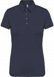 Kariban Női galléros póló Kariban KA263 Ladies' Short Sleeved Jersey polo Shirt -S, Navy