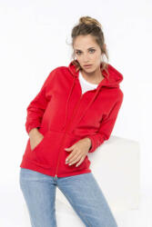 Kariban Uniszex kapucnis pulóver Kariban KA479 Full Zip Hooded Sweatshirt -4XL, Red