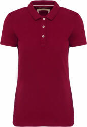 Kariban Női galléros póló Kariban KV2207 Ladies' vintage Short Sleeve polo Shirt -S, Vintage Dark Red