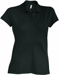 Kariban Női galléros póló Kariban KA240 Brooke - Ladies' Short-Sleeved polo Shirt -XL, Black