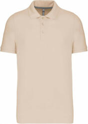 Kariban Férfi galléros póló Kariban KA241 Men'S Short-Sleeved polo Shirt -2XL, Light Sand