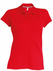 Kariban Női galléros póló Kariban KA242 Ladies' Short-Sleeved polo Shirt -M, Red