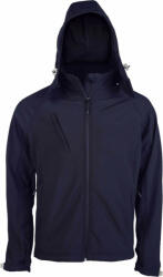 Kariban Férfi kabát Kariban KA413 Men'S Detachable Hooded Softshell Jacket -L, Navy