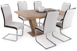  Prága asztal Száva székkel - 6 személyes étkezőgarnitúra