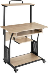 tectake 404727 íróasztal fife 80x65, 5x130, 5cm - könnyű fa, tölgy sonoma