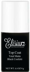 Elisium Top coat - Elisium Top Coat Total Matte Black Confetti 9 g