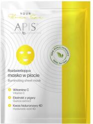 APIS Professional Mască pentru față împotriva petelor pigmentare - APIS Professional Your Home Spa Illuminating Sheet Mask 20 g
