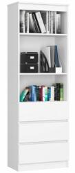 Artool Biblioteca, placa laminata, 3 sertare, 3 rafturi, alb, 60x35x180 cm GartenVIP DiyLine
