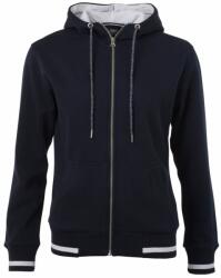 James & Nicholson (Daiber) Club női cipzáros kapucnis felső JN775 - Sötétkék / fehér | 2XL (1-JN775-1767457)