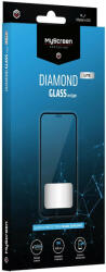 OPPO A17, Kijelzővédő fólia, ütésálló fólia (az íves részre is! ), Diamond Glass (Edzett gyémántüveg), Full Glue, MyScreen Protector Edge Lite, fekete