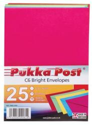 PUKKA PAD Boríték, C6, szilikonos, PUKKA PAD "Bright", vegyes színek (PUP9061) - officesprint