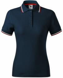 MALFINI Tricou polo de damă Focus - Albastru marin | L (2330215)