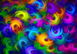 Enjoy - Puzzle Pene abstracte de neon - 1 000 piese Puzzle