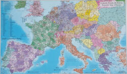  Mapă de birou - Europa cu coduri poștale