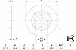 Bosch Disc frana BOSCH 0 986 479 E65 (0 986 479 E65) - automobilus
