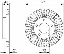 Bosch Disc frana BOSCH 0 986 479 A52 (0 986 479 A52) - automobilus