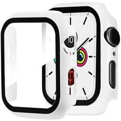 gigapack Műanyag keret (BUMPER, ütésálló + kijelzővédő üveg) FEHÉR Apple Watch Series 7 45mm (GP-111510)