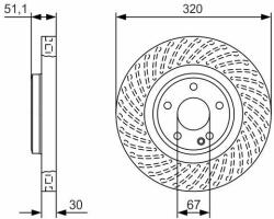 Bosch Disc frana BOSCH 0 986 479 A59 (0 986 479 A59) - automobilus