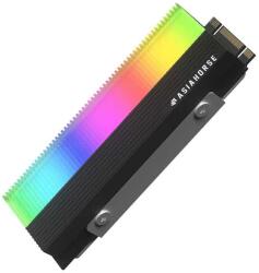 Asiahorse Radiator SSD M. 2 2280, AsiaHorse HeatSink, RGB, Negru (AH-M2-HS-BLK)