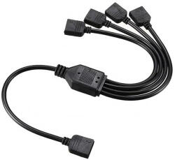 UpHere Cablu Splitter Adaptor Ventilatoare RGB, UpHere 53ARGB, 1 Intrare la 4 Iesiri, 3 Pini 5V, 25cm, Negru (UP-53ARGB)