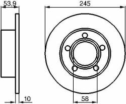 Bosch Disc frana BOSCH 0 986 478 461 (0 986 478 461) - automobilus