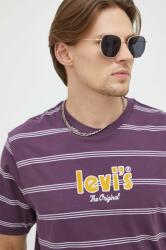 Levi's pamut póló lila, mintás - lila XL