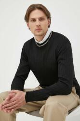 Bruuns Bazaar pulóver Leo Rivee könnyű, férfi, fekete - fekete S