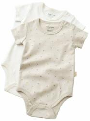 BabyCosy Set 2 body-uri bebe unisex -100% bumbac organic - Crem cu buline, BabyCosy (Marime: 0-3 Luni) (BC-CSY5755-0) - babyneeds