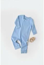 BabyCosy Salopeta cu fermoar cu maneca lunga si pantaloni lungi - 100%bumbac organic - Bleu, BabyCosy (Marime: 18-24 Luni) (BC-CSY3037-18)