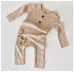 BabyCosy Salopeta cu maneca lunga si pantaloni lungi din bumbac organic si modal - Blush BabyCosy (Marime: 3-6 Luni) (BC-CSYM11415-3)