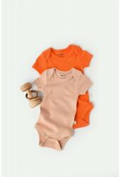 BabyCosy Set 2 body-uri bebe unisex din bumbac organic si modal - Rodie/Piersica, BabyCosy (Marime: 18-24 Luni) (BC-CSYM11214-18) - babyneeds