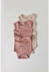 BabyCosy Set de 2 body-uri fara maneci din bumbac organic si modal - Roz/Blush BabyCosy (Marime: 0-3 Luni) (BC-CSYM11107-0) - babyneeds