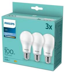 Philips KÉSZLET 3x LED Izzó Philips A67 E27/13W/230V 6500K P5392 (P5392)