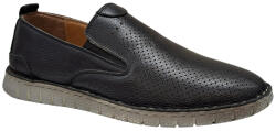 GKR Ciucaleti Pantofi barbati, casual, din piele naturala, cu elastic, Negru, TEST53N (TEST53N)