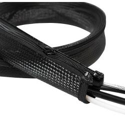 LogiLink Cable FlexWrap with Zipper, 1, 0m, 30mm, black (KAB0046)
