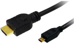 LogiLink Cable HDMI (Typ-A) to Micro-HDMI (Typ-D), 2 Meter (CH0032)