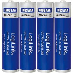LogiLink Battery, Ultra Power Alkaline AAA, 4pcs. Blister (LR03B4)