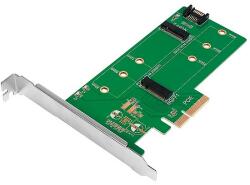 LogiLink PCI-Express Card, PCIE to M. 2 PCIe SSD & M. 2 SATA SSD (PC0083)