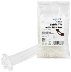 LogiLink Cable ties 100 pcs. , with marker, length: 100 mm, width: 2.5 mm (KAB0069)