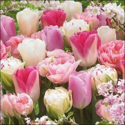 Ambiente Tavaszi tulipános szalvéta - Pink Tulips (VR-13317055)