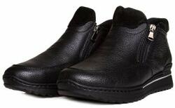 Vlnka Női cipzáras bőr bokacipő "Miriam" - fekete felnőtt cipő méret 40
