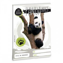 Ars Una Cuki állatok tűzött füzet A/5, 32 lap vonalas (21-32), panda (ARS-53621047) - officetrade