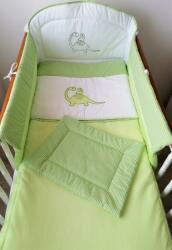 SZEKO Stúdió 3 részes babaágynemű szett - Zöld dínók