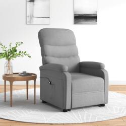 vidaXL Fotoliu cu ridicare, gri deschis, textil (3109605)